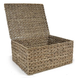 Multipurpose seagrass <b>basket</b> with lid Handmade <b>Storage</b> <b>Basket</b> Wholesale eco-friendly Made in Vietnam - Product Image 4