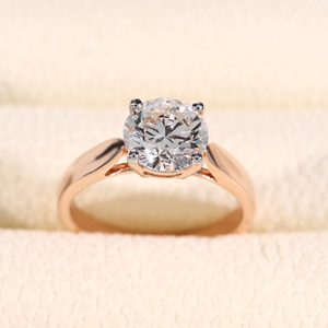 แหวนหมั้นเพชรแท้ 2.00 กะรัต สี E ความสะอาด VVS2 รับรองโดย IGI เพชรทรงกลม เงินแท้ 925 ผู้จัดจำหน่ายโดยตรงจากอินเดีย - Product Image 2