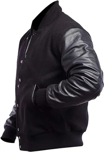 Stonefield Manufacturing Varsity <b>Jacket</b>-100% Wool Hooded <b>Waterproof</b> Reversible Cartoon Print Streetwear <b>Winter</b> Outerwear - Product Image 3