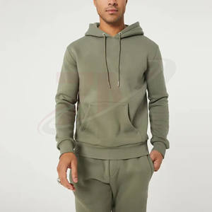 Sudadera con capucha y pantalones deportivos de diseño personalizado de fábrica para hombre, 100% algodón, conjunto deportivo grueso de gran tamaño para corredores unisex - Product Image 3