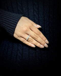 Bague Solitaire en Or 10K avec Diamants de Laboratoire Multi-Pierres Taille Princesse et Poire – Vente en Gros, Fabricant et Fournisseur de Bijoux Fins OEM - Product Image 1