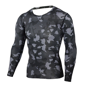 <b>Men</b> <b>Compression</b> Long Sleeve Rash Guard <b>Shirt</b> Sports Base Layer Gym Running Fitness Quick Dry Breathable Athletic Wear - Product Image 4