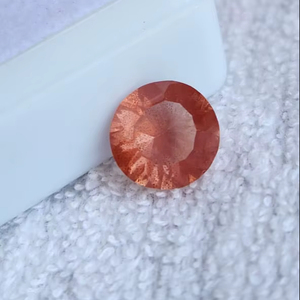 Pierre de soleil d'Oregon naturelle, forme ronde, couleur orange, taille concave, prix de gros disponible - Product Image 4