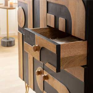 Aparador Vandana Radiant Aureo de madera de mango y metal - Product Image 3