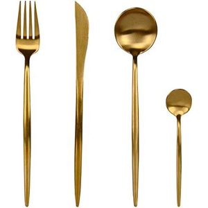 Prix de gros Logo personnalisé cuillère fourchette et couteau incroyable couteau à long manche et cuillère fourchette ensemble de couverts - Product Image 1