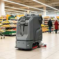 Robot de nettoyage de sols industriels, machine automatique de lavage et de balayage pour usine de fabrication, centre logistique, entrepôt