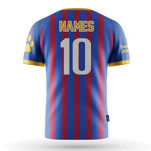 Maillots d'entraînement pour hommes en coton 100% avec design personnalisé OEM, jersey imprimé pour le football et maillot de football pour hommes en coton - Product Image 2