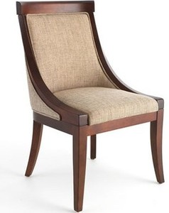 Modern Upholstered <b>Dining</b> <b>Chair</b> with Fabric Seat Wood Frame Rattan Contemporary Design for Home Office & Hotel Use - Product Image 2