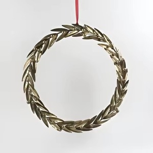 Vintage Style Metal Wreath <b>Wall</b> Hanging Home Livingroom Indoor Door Decoration <b>Christmas</b> Decoration Wreath Garland - Product Image 1