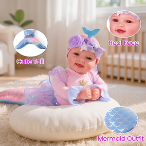 Poupées Reborn Mia <span class=keywords><strong>Sirène</strong></span> <span class=keywords><strong>de</strong></span> 17 pouces Babeside, mignonnes, en vinyle souple avec corps en tissu, vente en gros directe d'usine, OEM ODM, cadeau - Product Image 4