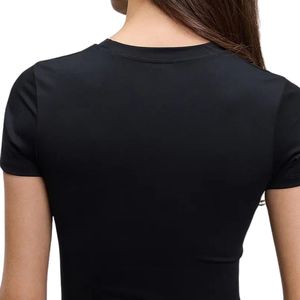 เสื้อยืดลำลองผู้หญิง แขนสั้น คอกลม ผ้าฝ้ายยืด 100% ใส่สบาย แฟชั่นลำลองสำหรับฤดูร้อน เสื้อผ้าสั่งทำพิเศษ - Product Image 4