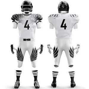 Uniforme de Fútbol Americano Personalizado, 100% Poliéster, Diseño de Ropa Deportiva para Equipos, Venta Caliente, Personaliza el Tuyo con Mangas Cortas - Product Image 5
