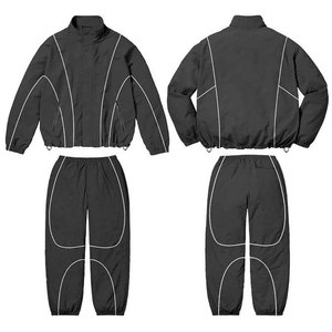 <b>Men</b> polyester Windbreaker <b>Tracksuit</b> Set for Outdoor Training Custom Apparel Performance Wear Factory Supply Export Supply - Product Image 2