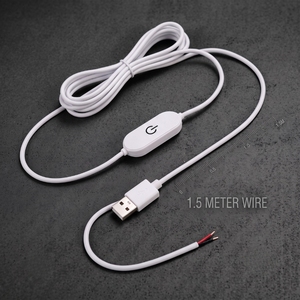 Câble d'alimentation USB avec interrupteur marche/arrêt pour lampe photo à base LED et veilleuse en acrylique (longueur 1,5 mètre) - Product Image 1