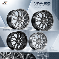 Jantes forgées Mesh Snowflake 18-22 pouces, finition Gunmetal avec face usinée, monobloc VIW-165 pour BMW Audi Mercedes-Benz
