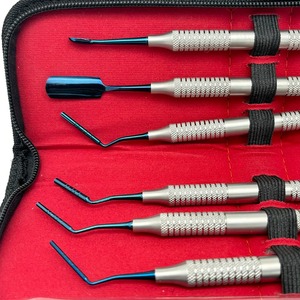 BAFA SURGICAL INSTRUMENTS BS-0988 Juego de Instrumentos Manuales para Injerto Óseo Dental, Mango Azul con Diseño Acanalado, Herramientas Quirúrgicas Clase I, 6 Piezas - Product Image 5