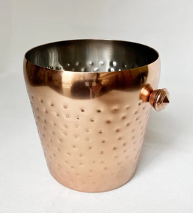 Cubo de hielo de cobre al precio más bajo, cubo de hielo para cerveza, enfriador de vino para fiestas, cubo de hielo de acero inoxidable con asa de latón - Product Image 2