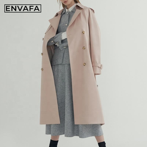 New Fashion Customized Oversized Jacket <b>Trench</b> <b>Coat</b> Windproof Double Breasted <b>Coat</b> Long Gray <b>Trench</b> <b>Coat</b> - Product Image 2