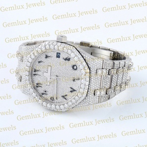 Probador de diamantes de calidad superior, movimiento automático, esfera árabe D VVS, reloj de Hip Hop de diamantes de moissanita completamente helado para hombres - Product Image 4