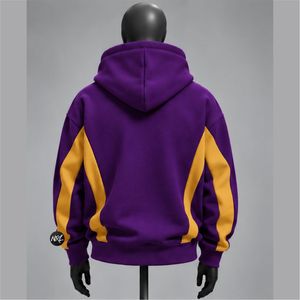 Sweat-shirt à capuche noir pour homme avec manches respirantes couleur crème, coupe oversize, style décontracté, tricoté en molleton FRENCH TERRY, idéal pour l'automne - Product Image 5