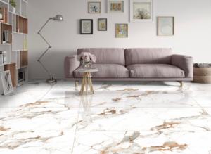 Carreaux de porcelaine modernes brillants haute résistance 800x1600 1200x1800 750x1500mm, grandes dalles pour usage commercial - Product Image 6