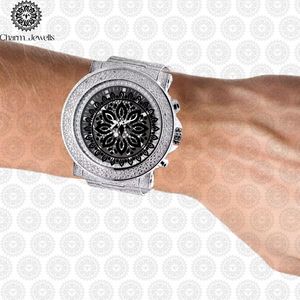 Charm_Jewells Luxury Men's Stainless Steel Watch 40mm Case Mechanical Movement Glass Dial Hip Hop Style 10 Bar Water Resistant - Product Image 5