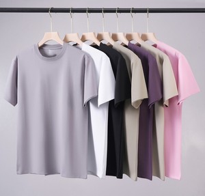 Camiseta de Verano para <span class=keywords><strong>Hombre</strong></span>, Cuello Redondo, <span class=keywords><strong>Manga</strong></span> <span class=keywords><strong>Corta</strong></span>, Lisa, Informal, 220, con Logotipo Personalizado Bordado, Precio de Fábrica de Bangladesh y China - Product Image 6