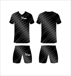 Conjunto de Camiseta y Pantalones Cortos de Fútbol Sublimados para Hombre, Cuello en V, Patrón Geométrico, Ropa Deportiva que Absorbe la Humedad - Product Image 1