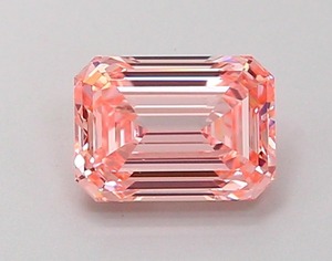 Diamant rose intense fantaisie de 0,97 carat, taille émeraude, cultivé en laboratoire CVD, clarté VVS2, excellente taille, pierre précieuse non montée pour la création de bijoux - Product Image 6