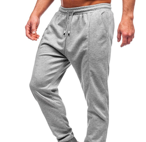 Custom logo and Size Men Loose <b>Stacked</b> Sweat Pants Solid Color <b>Joggers</b> Straight Sweat Pants Bootcut Flared Sweatpants - Product Image 5