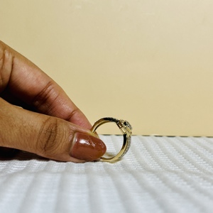 Anillo de Diamantes de Oro Amarillo de 18K con Piedra Natural de Corte Brillante Redondo de Lujo para Mujer, con Estilo Clásico, Regalo de Boda o Compromiso - Product Image 4