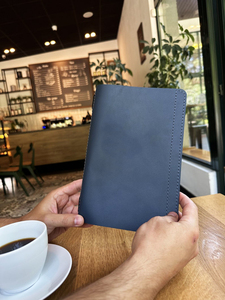 Elegant Genuine Leather Menu Holder <b>Ring</b> <b>Binder</b> Menu Cover Wholesale Restaurant Menu Folder Metal <b>Ring</b> Board ALM-0072 - Product Image 5