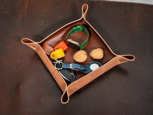 Lounge Room Genuine Leather Tray Elegant Magazine <b>Remote</b> <b>Control</b> Organizer Custom Style Real Leather Tray GLTY-0063 - Product Image 3
