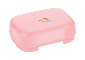 Porte-savon en plastique rose Reliance Plast avec couvercle, accessoire de salle de bain moderne, facile à nettoyer - Product Image 3