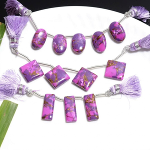 Turquoise Cuivrée Naturelle |   Pierre turquoise percée sur le côté |   15-20 mm |   Jeu de couleurs |   Fabrication de colliers et de boucles d'oreilles |   Artisanat de bijoux - Product Image 4