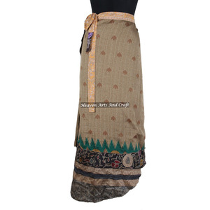 Latest Design Modest Long Wrap Around Pencil <b>Skirt</b> <b>Boho</b> Stylish Multi Color Summer Wear Comfortable Fashion Hippie Style - Product Image 1