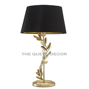 Golden Aluminum Metal Leafy Design & White Marble Base Classic Lightening Table <b>Lamp</b> Hotels And Wedding Best <b>Cheap</b> Piece - Product Image 5