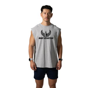 Camiseta sin mangas para hombre, color gris claro, mezcla de algodón suave, para gimnasio, entrenamiento, informal, verano, fitness, ejercicio - Product Image 1