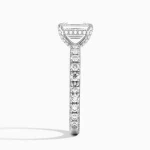 แหวน BOJ รุ่น 055 ทรง Emerald Cut เงินแท้ 925 ประดับเพชร Olympia แบบสามส่วน 2 กะรัต สี D ความสะอาด VVS1 มอยส์ซาไนต์ รับรองโดย GRA - Product Image 3