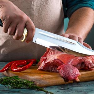 Hunting Knife Stainless Steel Serrated Edge Leather Sheath <b>for</b> Outdoor Camping & Hiking <b>Survival</b> <b>Kit</b> hand made Bowie J2 steel - Product Image 4