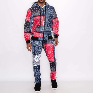 Ensembles de survêtements unisexes PIHA SPORTS, ensemble 2 pièces, sweat à capuche imprimé 3D, fermeture éclair, hip-hop, sublimation personnalisée, sweat à capuche et pantalon pour hommes - Product Image 2