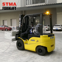 STMA 2 Ton 2.5 Ton 3 Ton forklift listrik derek kebisingan rendah harga terjangkau angkat garpu dengan Bale penjepit pengangkat truk lampiran