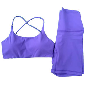 Ensemble de yoga pour femmes en gros, soutien-gorge de sport personnalisé et leggings, séchage rapide, respirant, 2 pièces, tenue de sport et fitness, ensembles de yoga OEM pour femmes - Product Image 4