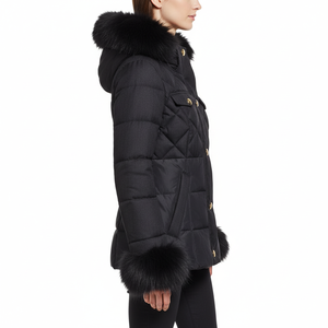 Chaqueta Bomber Personalizada para Mujer, de Invierno, Tejida, Transpirable, Impermeable, Resistente al Viento, con Relleno 100% Poliéster, Exterior de Nailon, OEM/ODM - Product Image 3