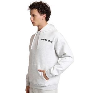 Sweat à capuche en coton pour homme, service OEM avec logo personnalisé, design surdimensionné délavé à l'acide, couleur unie, poids lourd - Product Image 3