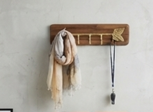 Fine Quality <b>Wooden</b> Frame With Metal <b>Hook</b> Adhesive Perfect For Bathroom Kitchen Towel Holder Modern Wall <b>Coat</b> <b>Hook</b> - Product Image 4