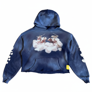 Nouveau style, meilleur matériau, pull à capuche court imprimé sur mesure, prix bas, fabricant de premier plan, sweat à capuche délavé pour homme - Product Image 1