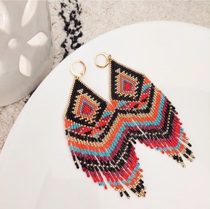 Pendientes de Cuentas de Vidrio, Pendientes de Cuentas Hipoalergénicos, Pendientes de Cuentas Amigables con la Piel, Venta al por Mayor de Fábrica Personalizada - Product Image 2