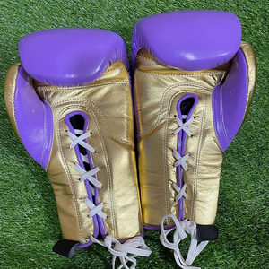 Guantes de Boxeo Profesionales No Boxing No Life Pro con Cordones, Guantes de Boxeo MMA Sanda de Cuero Real Antideslizantes y Ligeros con Dedos Completos - Product Image 6