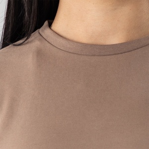 Camisetas personalizadas para mujer, Top corto de cuello redondo, sudaderas de algodón y licra, camiseta atlética de manga larga holgada - Product Image 4